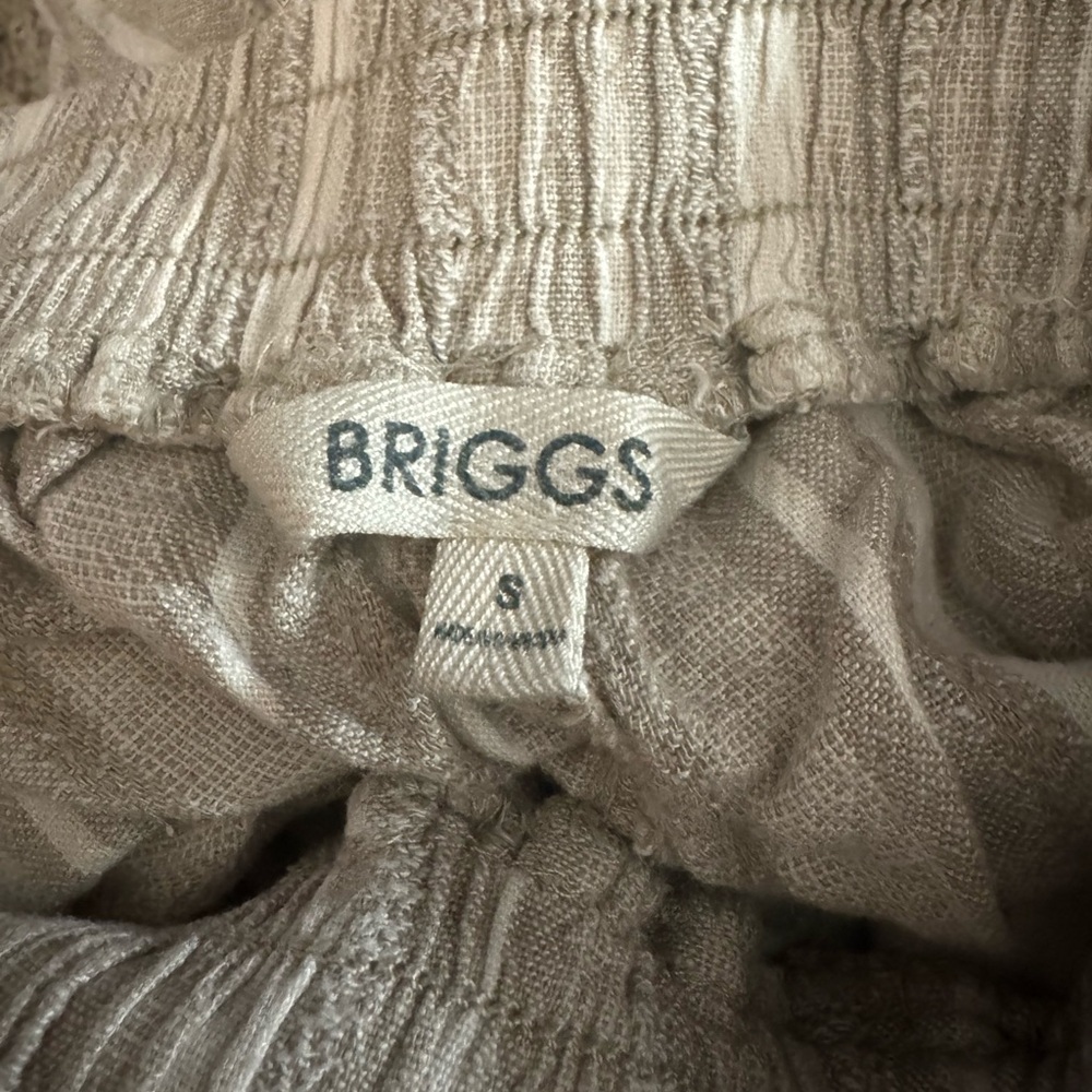 Briggs New York Beige and Cream Striped Pants - Picture 2 of 2